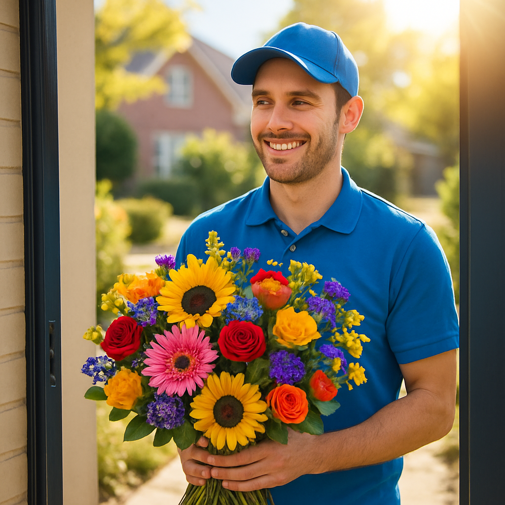 Home delivery of fresh flowers